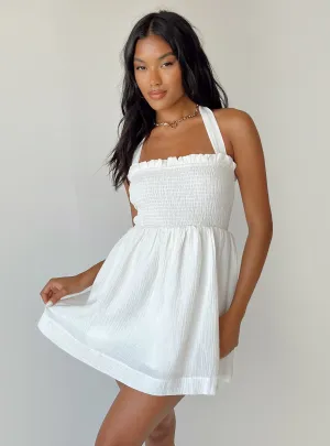 Rhea Mini Dress White urban vibe Soft-touch