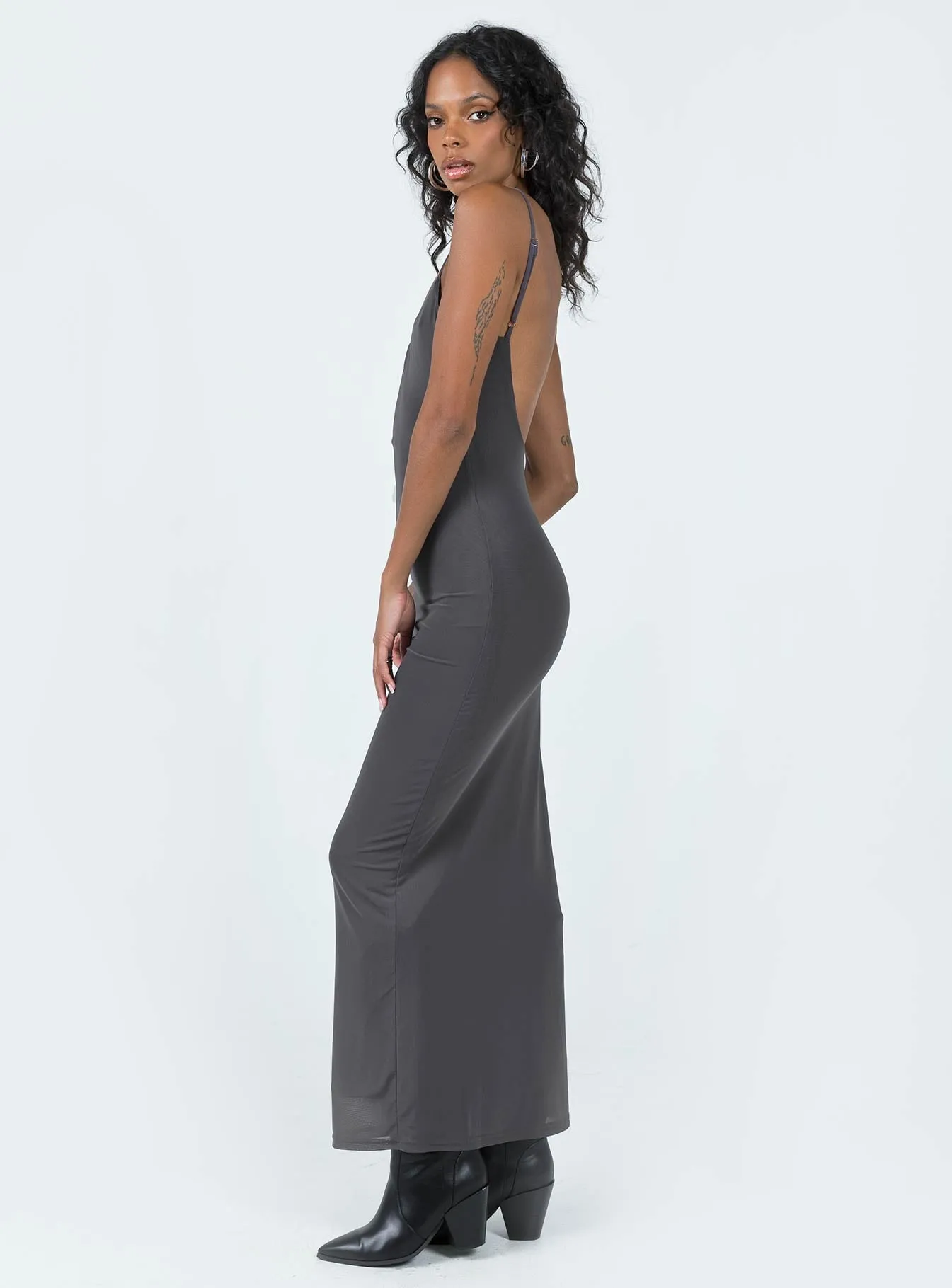 Knox Maxi Dress Slate Smooth Blend