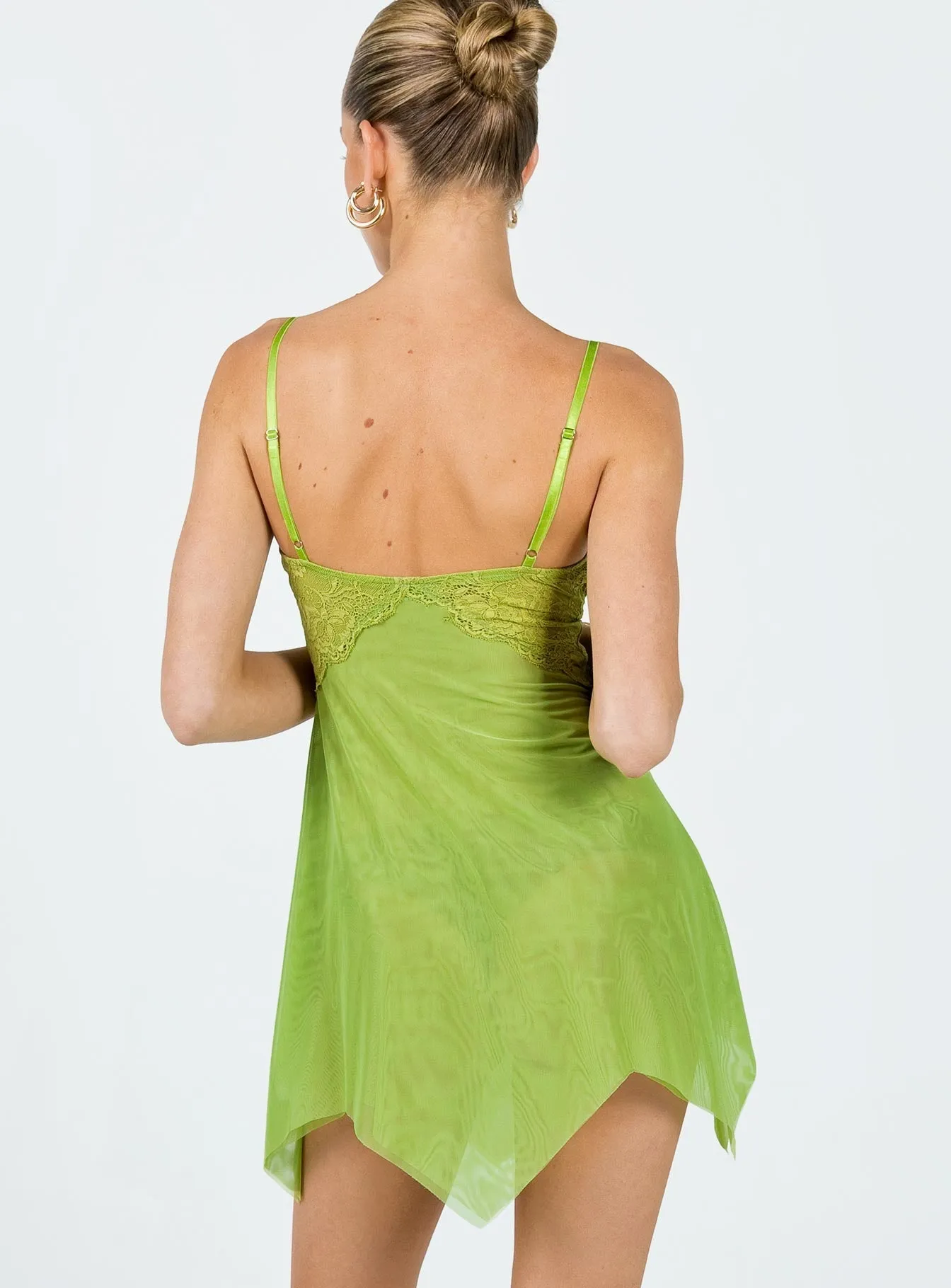 Celebrity-Inspired Sleek Tailoring Tinker Mini Dress Green