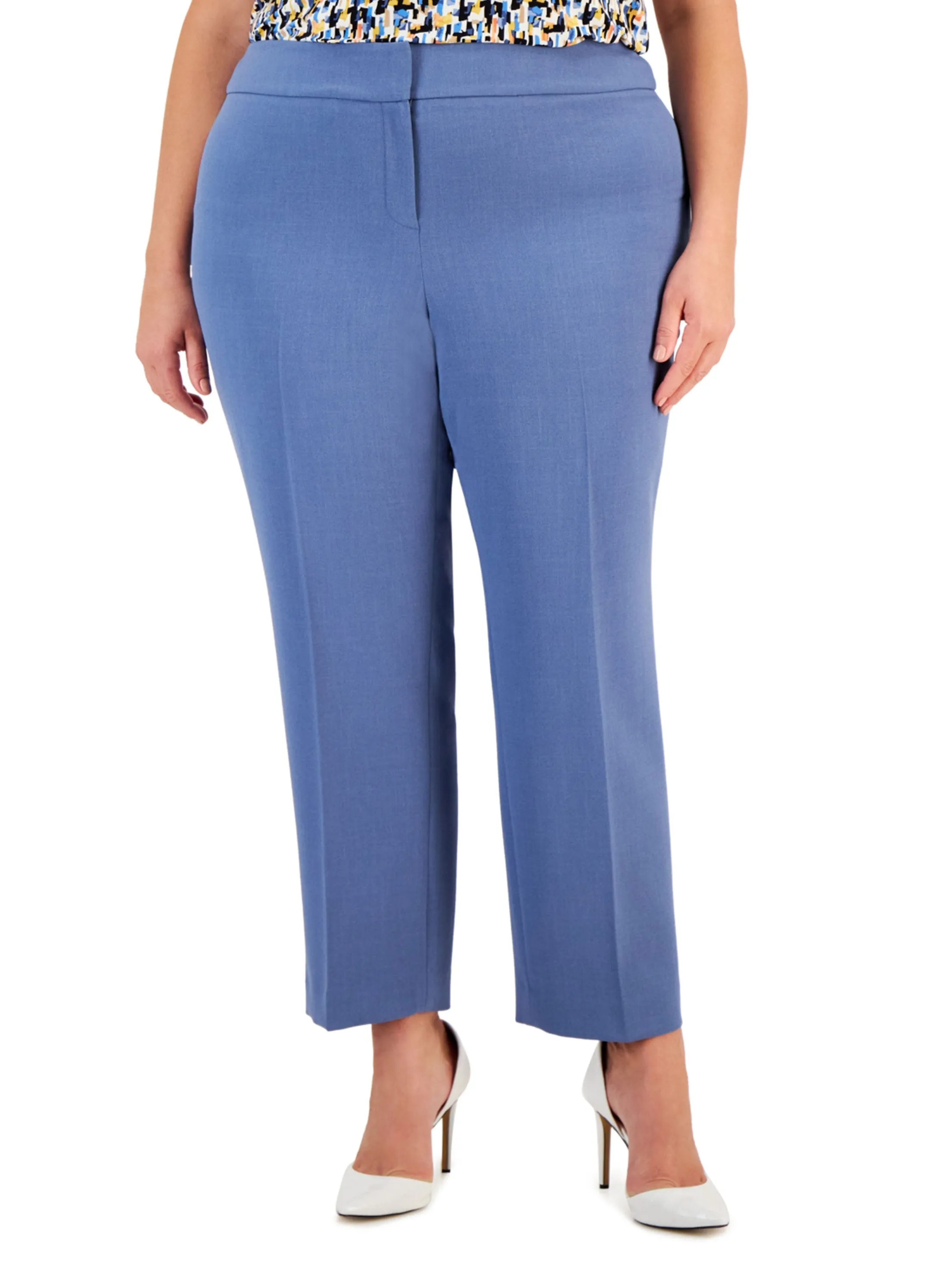 Casual Appeal Women's Plain Ankle Pants,Blue