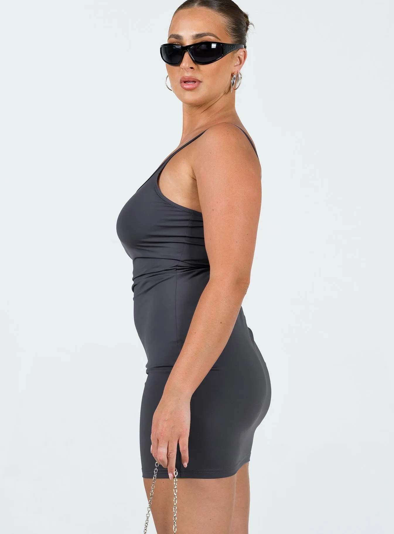 Geary Mini Dress Grey Tailored Mood