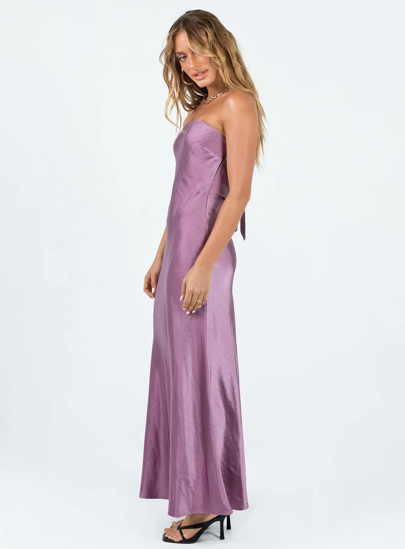 Haley Maxi Dress Mauve Comfortable Waist Design Fit