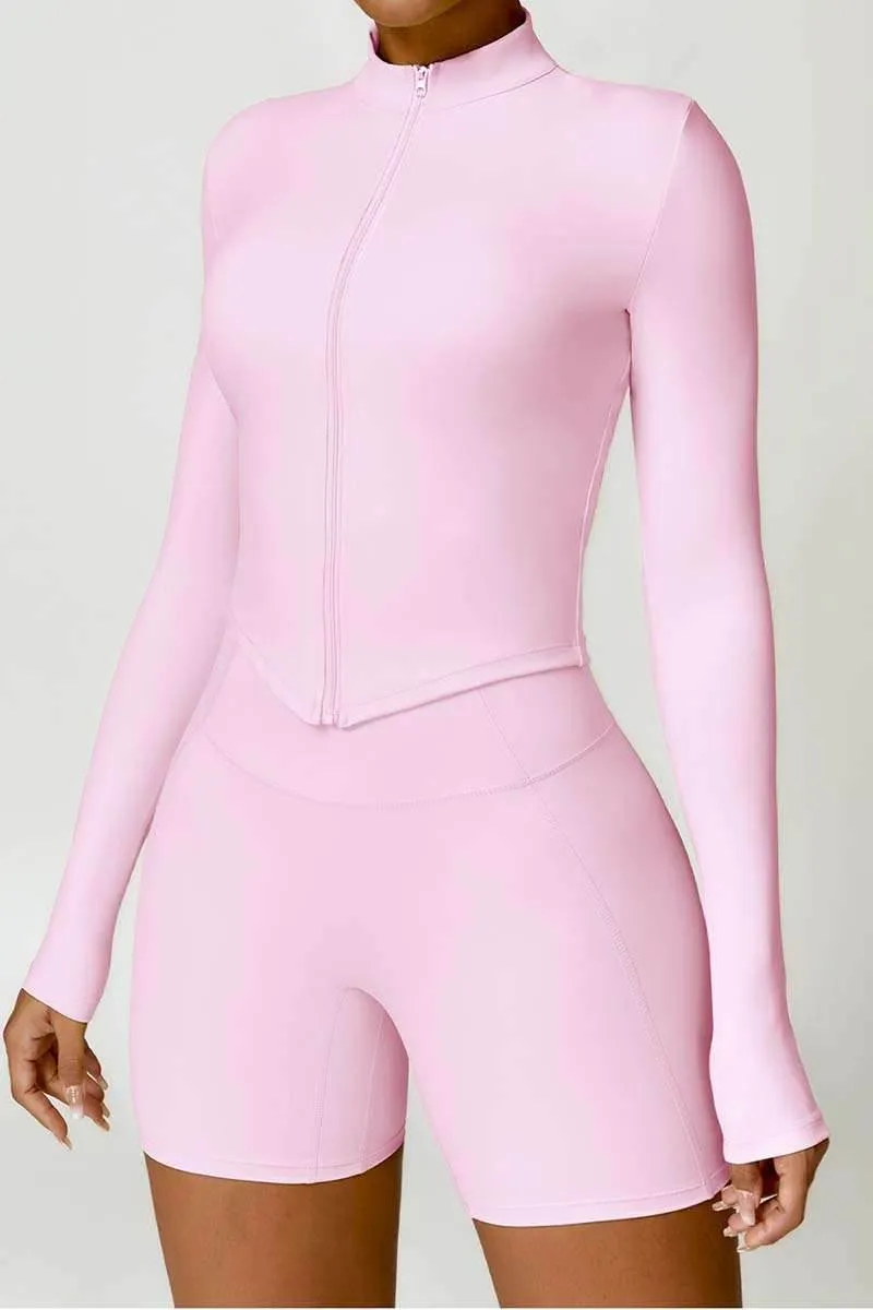 ReflectiveDetails Long Sleeve Zip Up Jacket