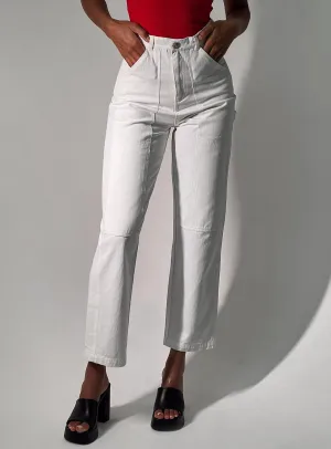 Dropouts Cargo Jeans White Layered Clothing