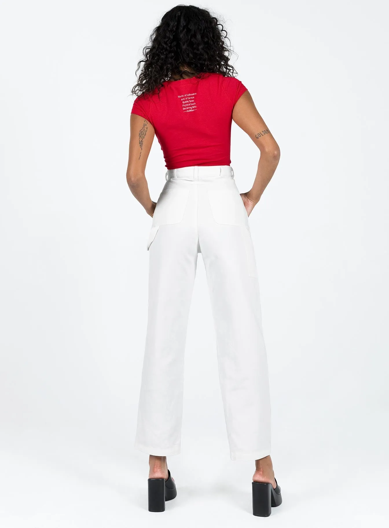 EcoFriendlyDyeProcess Dropouts Cargo Jeans White