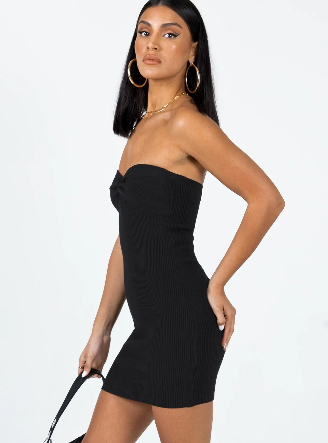 Cozy Layers Kallister Mini Dress Black