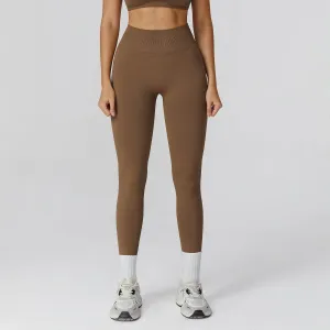 High Waist Workout Leggings Tummy Biker Pants LayeredPanels