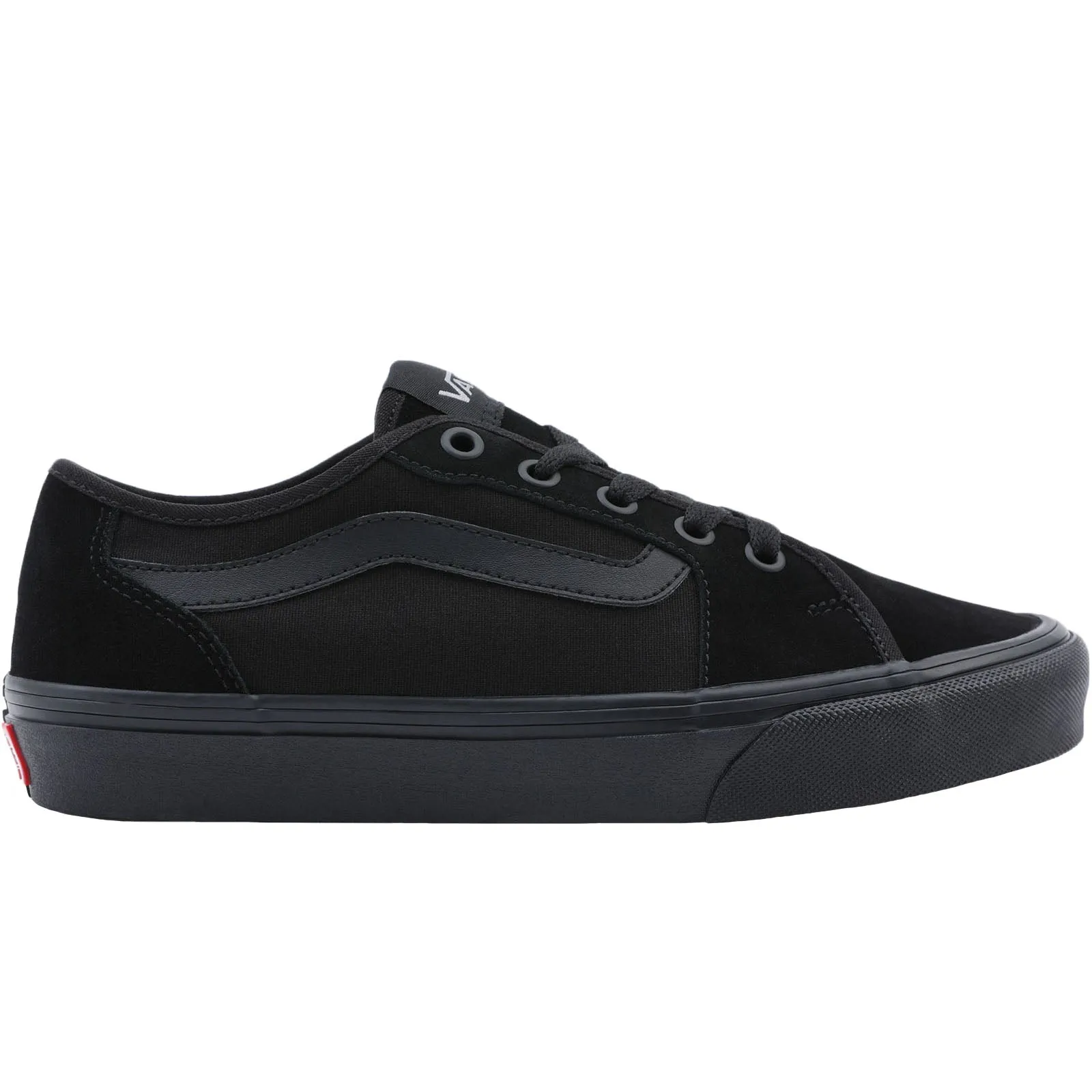 Grip Hold Vans Womens Filmore Decon Low Rise Canvas Trainers - All Black