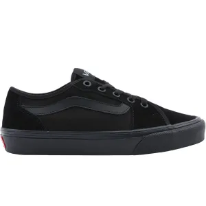 Multidirectional Traction Grip Vans Womens Filmore Decon Low Rise Canvas Trainers - All Black