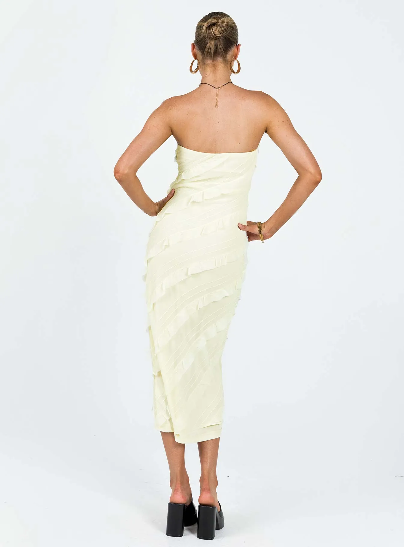 Baylie Maxi Dress Yellow Adjustable Straps