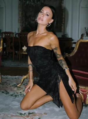 Timeless elegance Comfy Comfort Donelli Mini Dress Black Tapestry