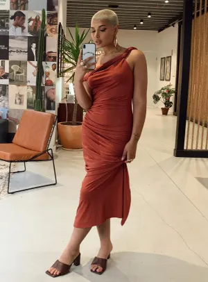 Mood Edge Danyon Midi Dress Burgundy