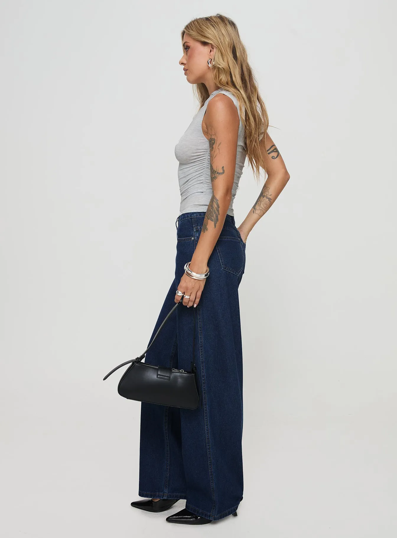 Icon Glow Maryanne Mid Rise Straight Leg Jeans Dark Wash