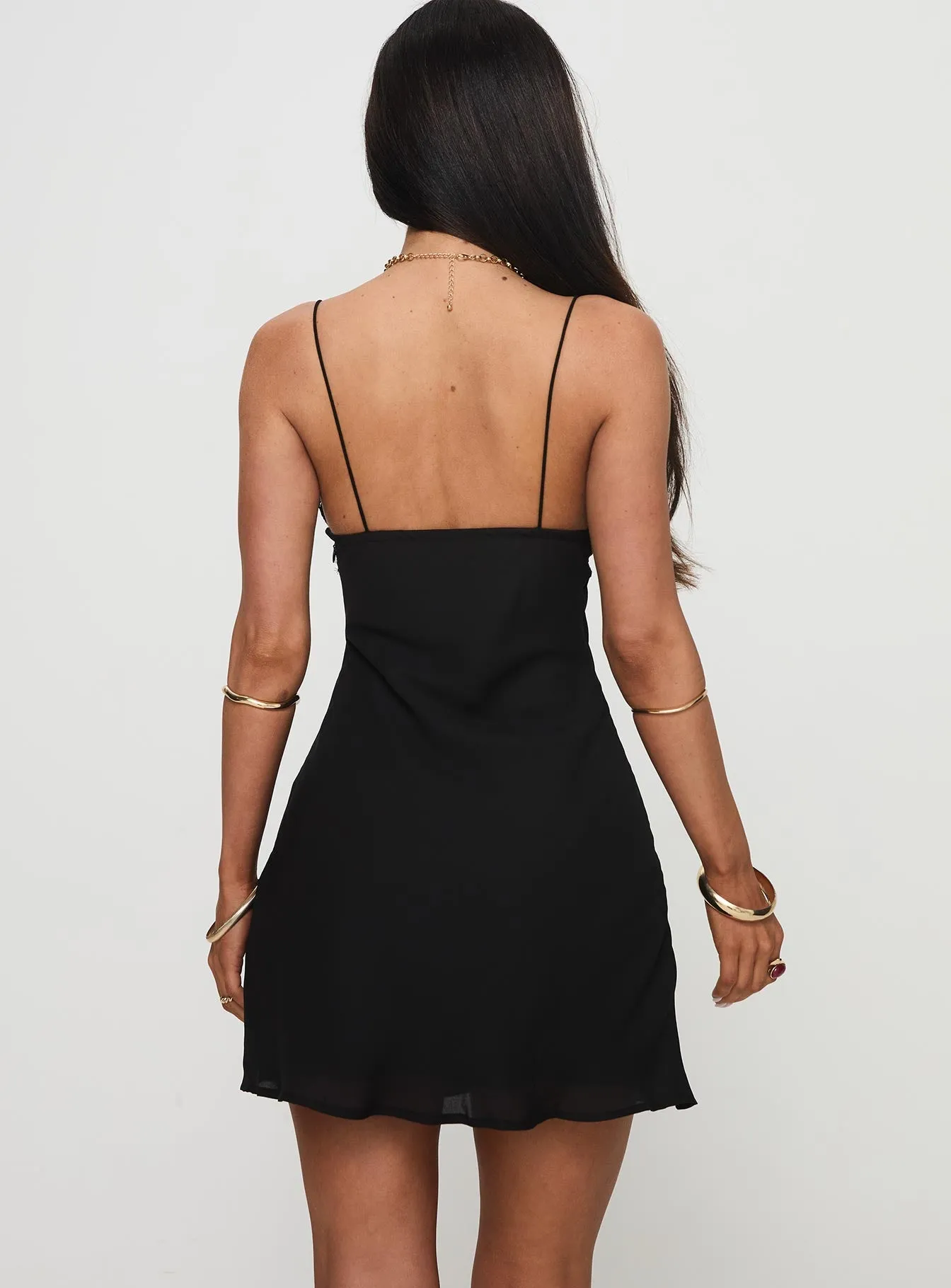 Soft Drape Artea Mini Dress Black