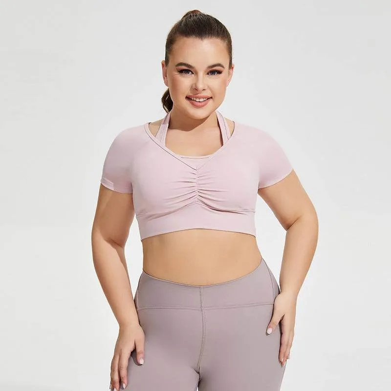 OdorControlClothing Polish Tone Plus Size Yoga Short Sleeve Top