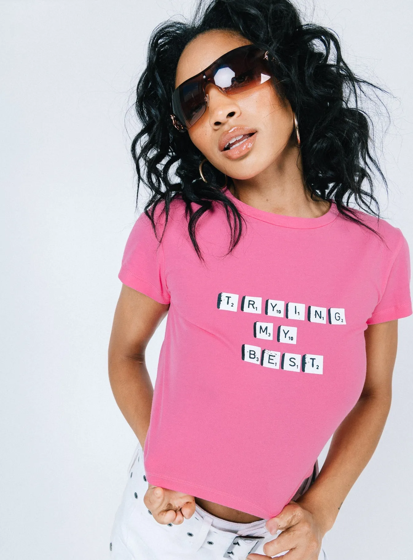 Arlie Graphic Tee Pink Thermal Regulating Layer