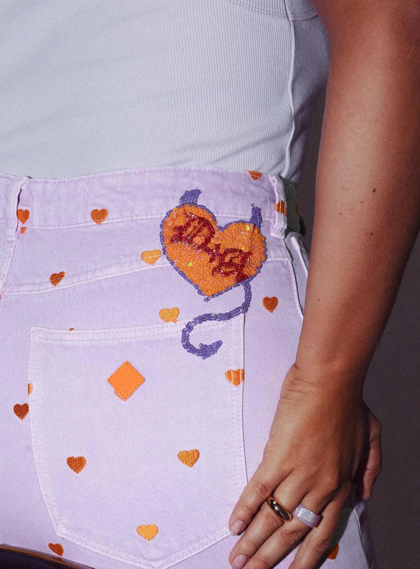 Boss Vibe fashionable blazer Abrand Dyspnea 94 High & Wide Lilac Heart