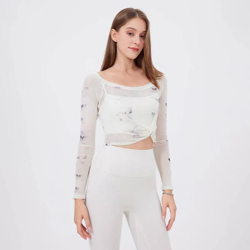 Flower Butterfly Two Pieces Sports T-Shirt Organic Cotton Recycled Polyester