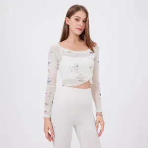 Flower Butterfly Two Pieces Sports T-Shirt Organic Cotton Recycled Polyester