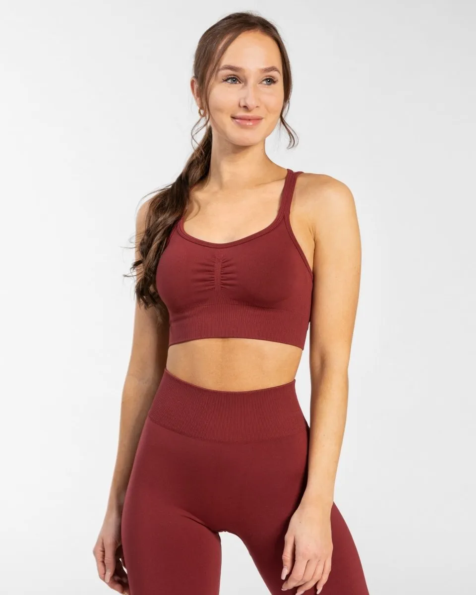 Timeless Scrunch Bh "Weinrot" Multicolor fitness clothes