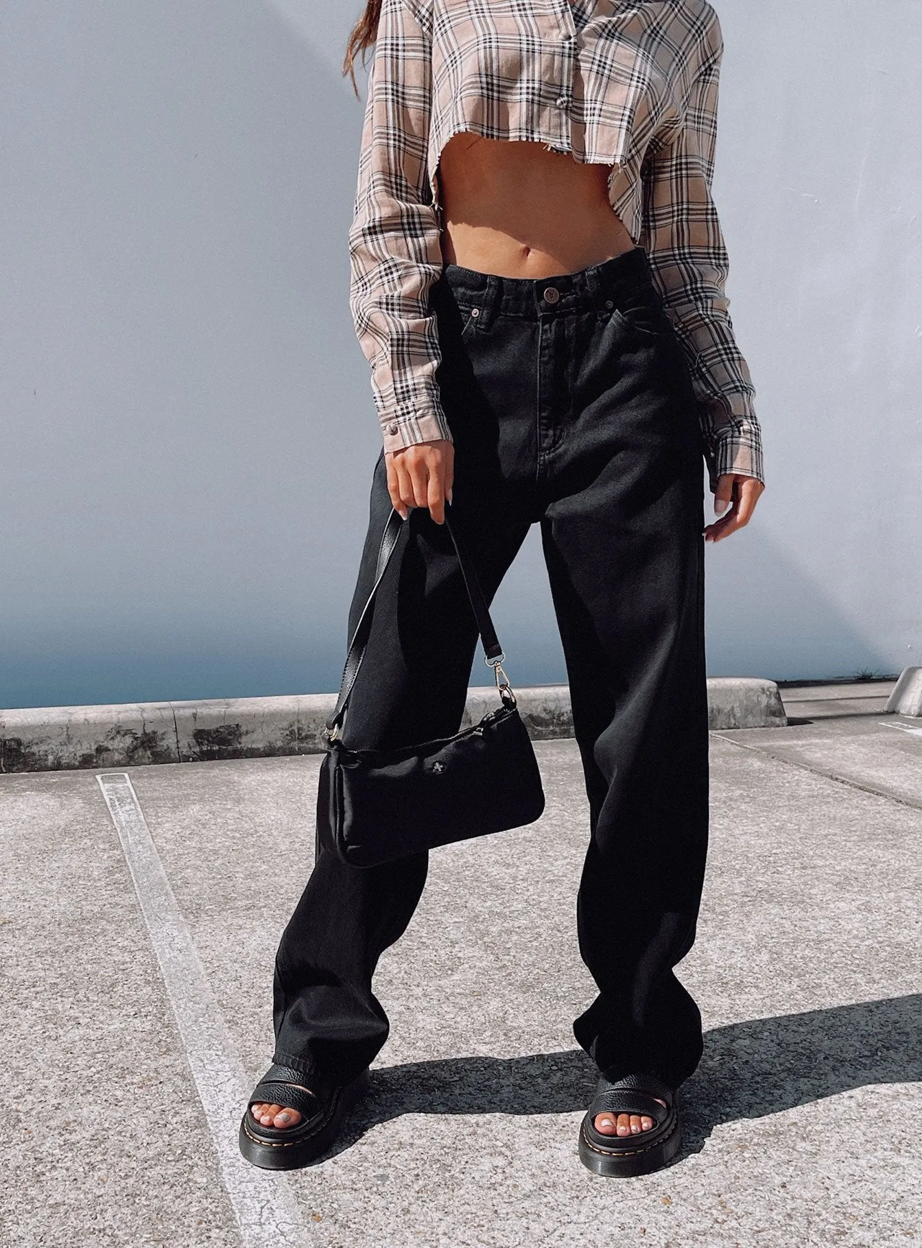 Heavy Silk Abrand Slouch Jean Black