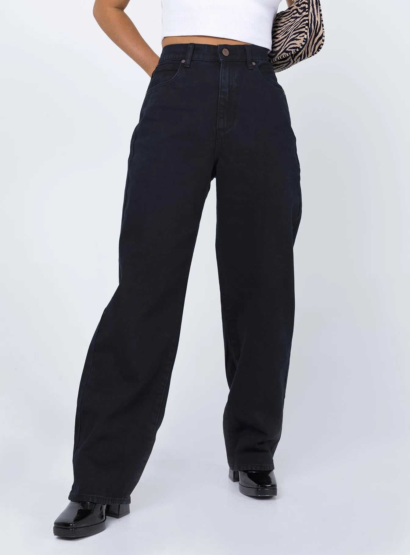 Abrand Slouch Jean Black Durable Reinforced Edges Sporty Gear