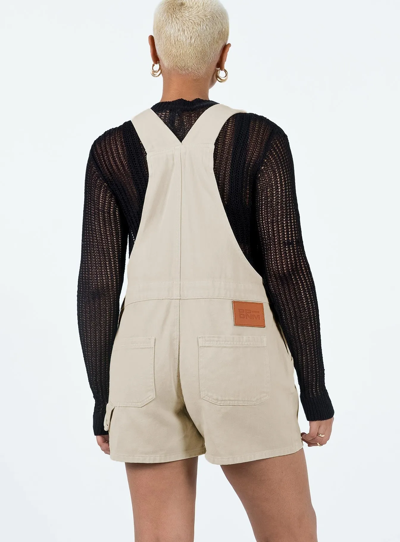 Slim Versatile Foresta Oversized Overalls Cream