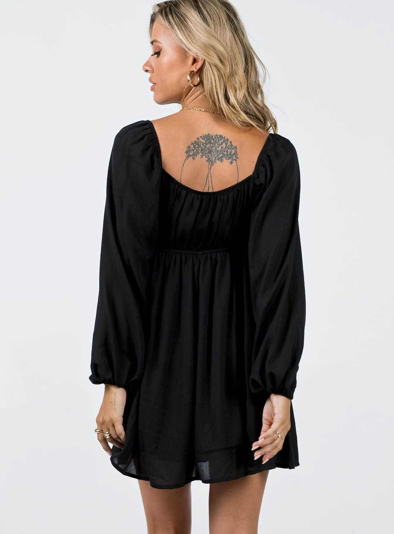 Bettie Mini Dress Black Simple Yet Elegant