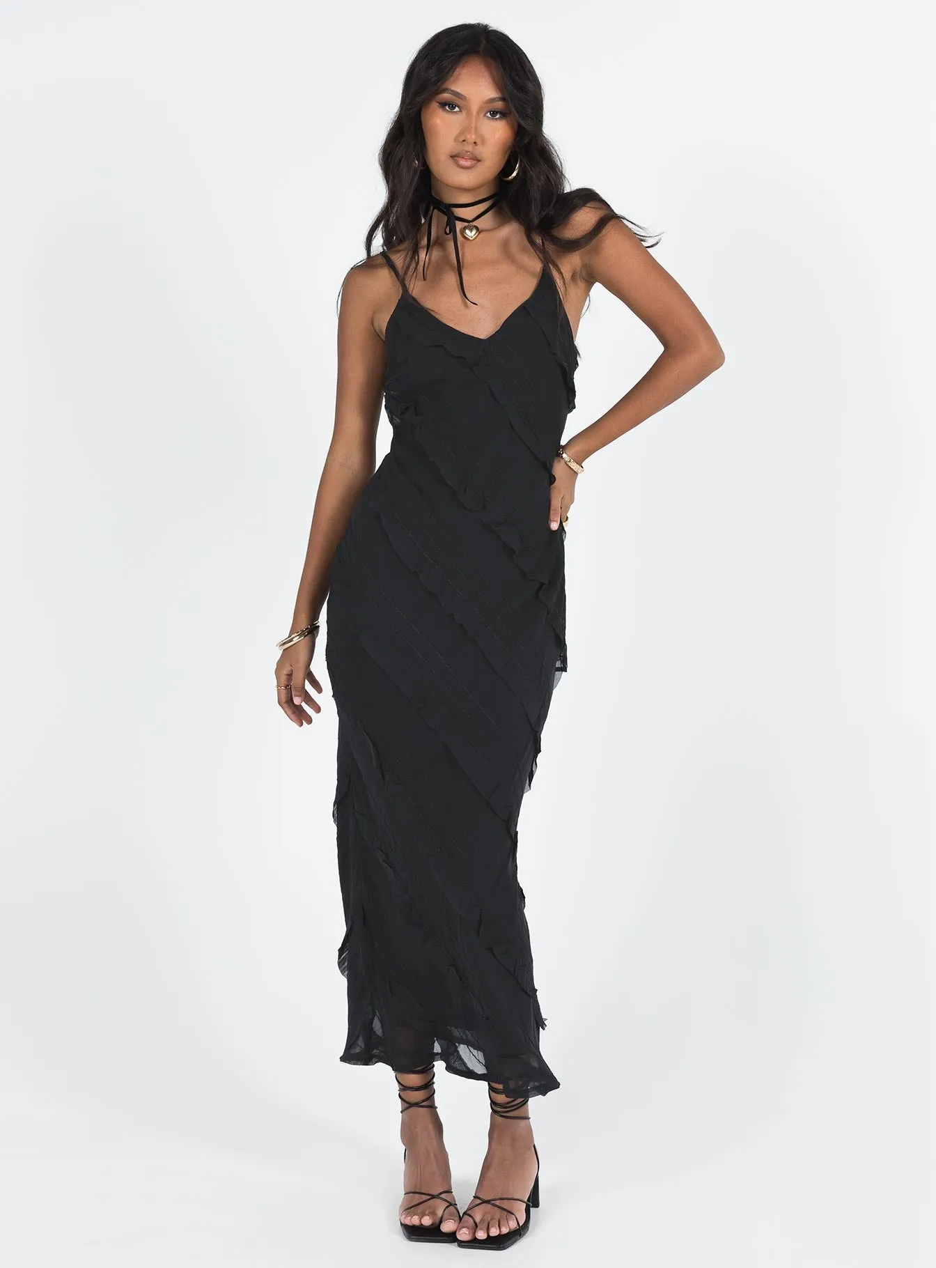 Sunset Hour Lars Maxi Dress Black
