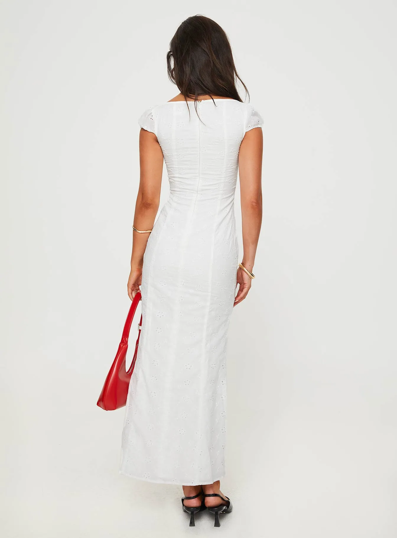 Breath Soft Relax Style Noelani Maxi Dress White