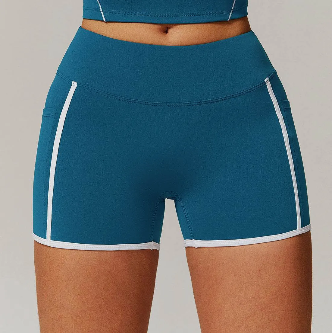 High Waist Stretch Fitness Shorts EcoFriendly Material