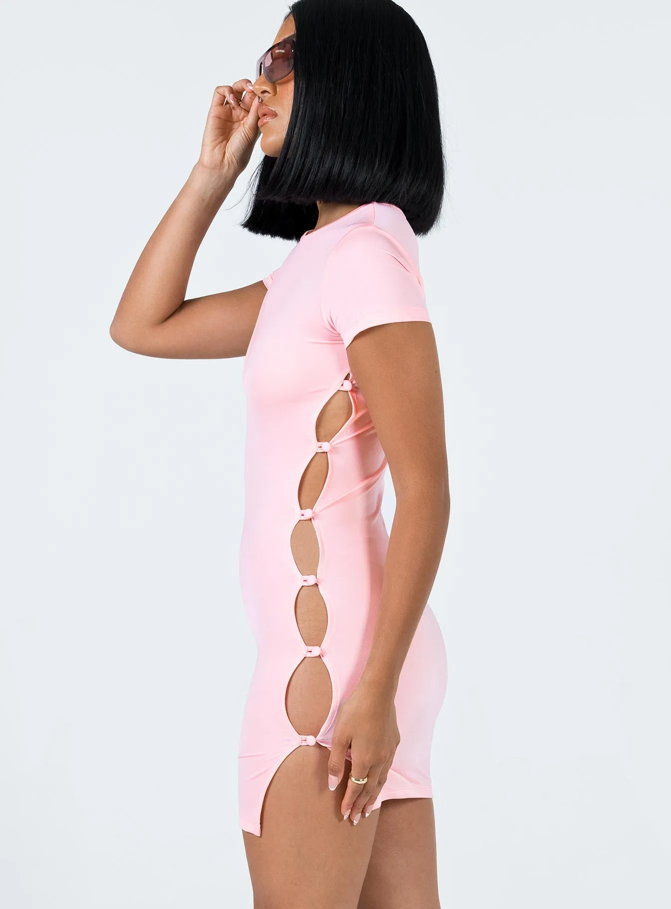 Sleek And Stylish Fresh Energy Brentwood Mini Dress Pink