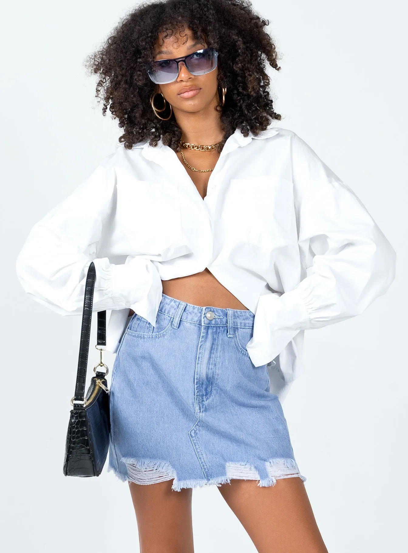 Summer Outfit Giannia Denim Mini Skirt