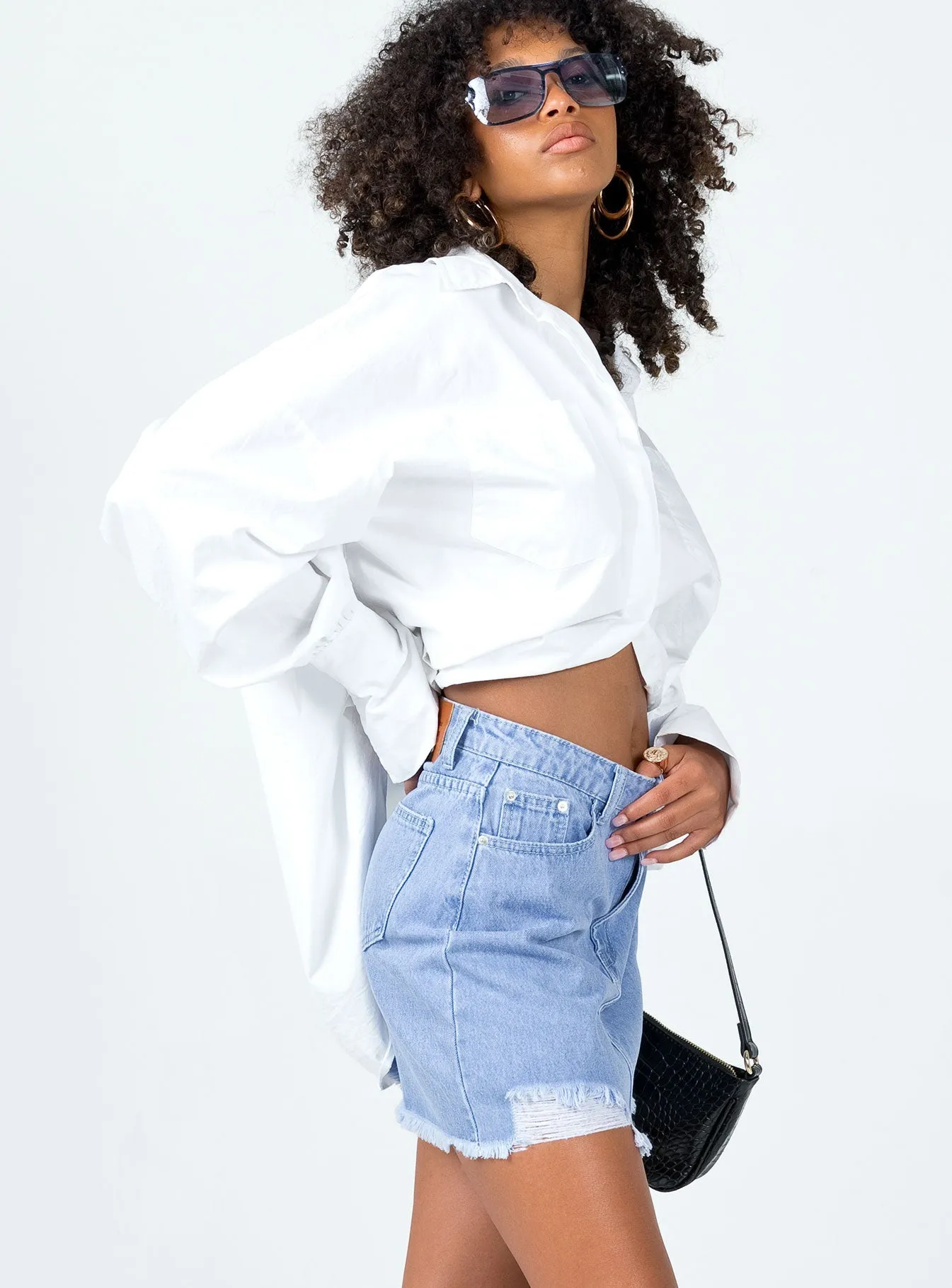 Giannia Denim Mini Skirt Outfit Details Athleisure Inspired