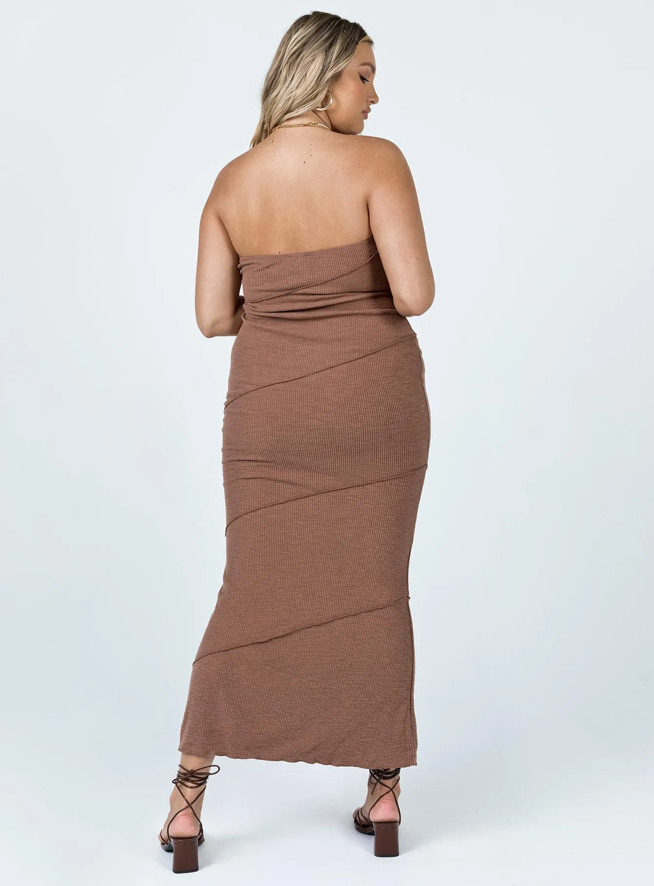 Night Mood Oscar Midi Dress Brown