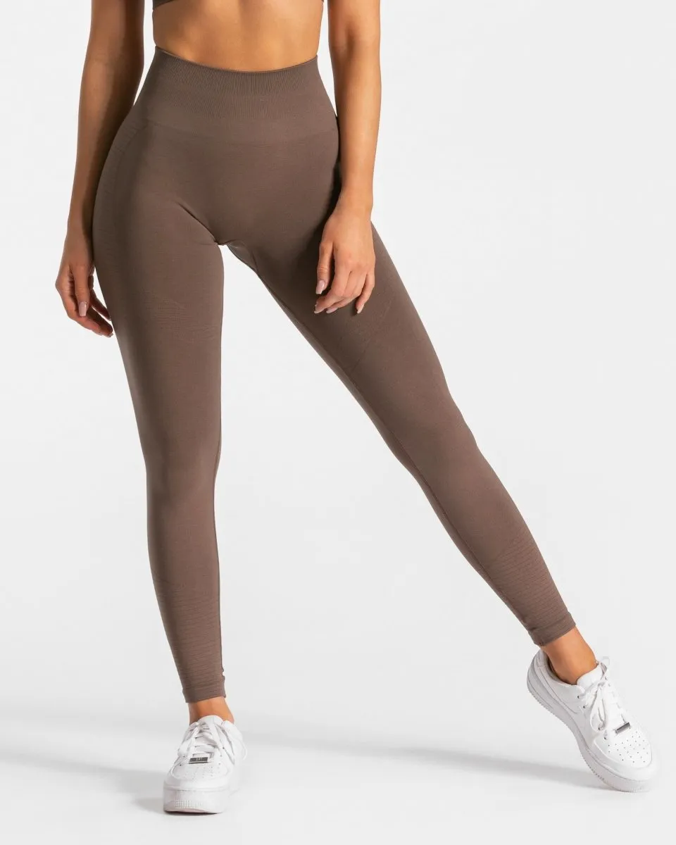 Smart Wear Flexible Waistband True Leggings "Braun"