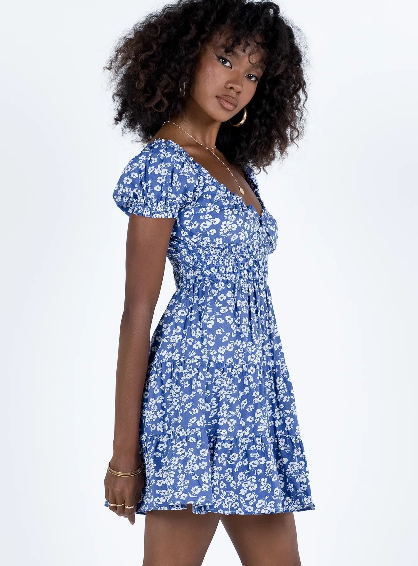 Lounge Outfit Daniela Mini Dress Blue Floral