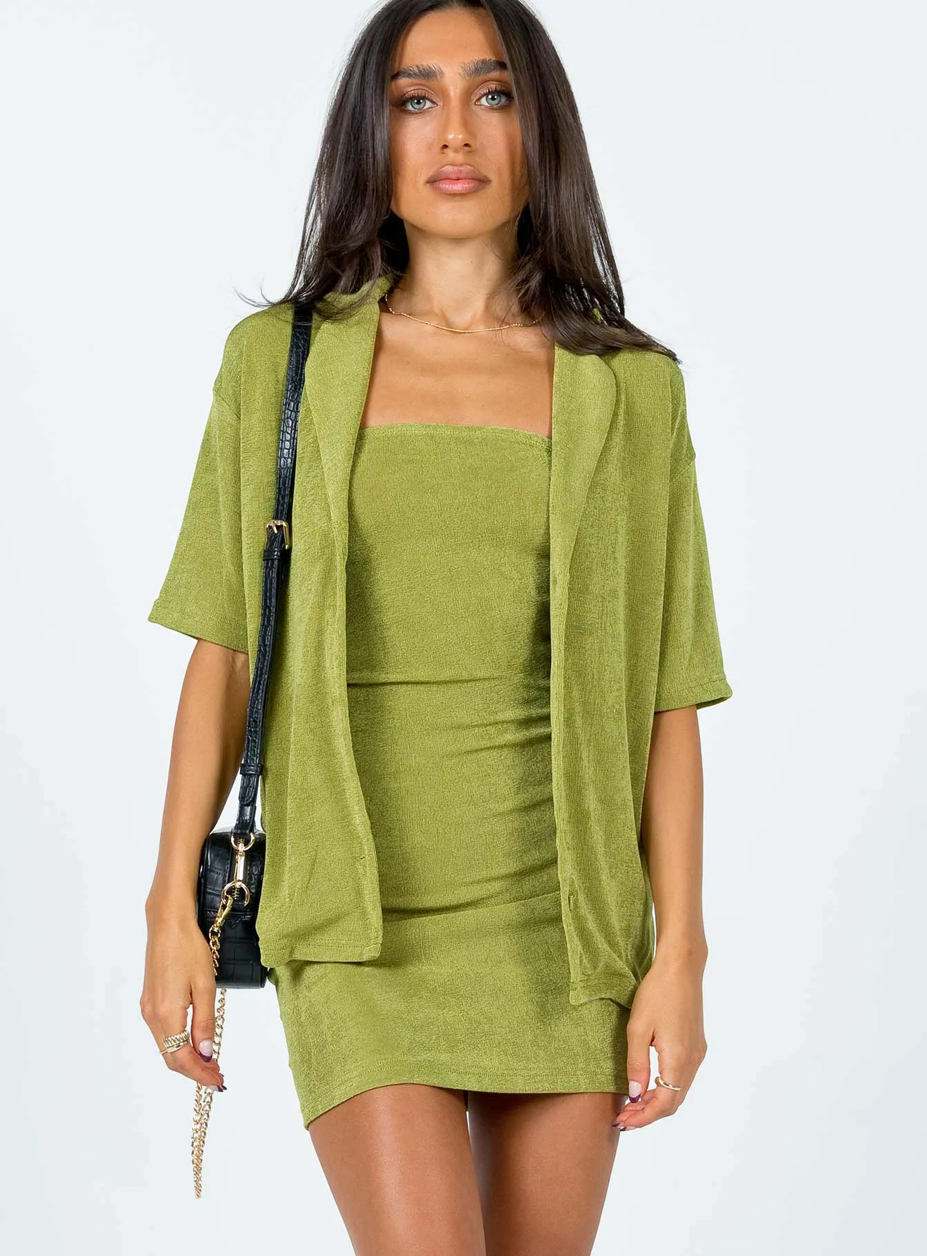 Misha Set Green Draped Fabric Mix-And-Match