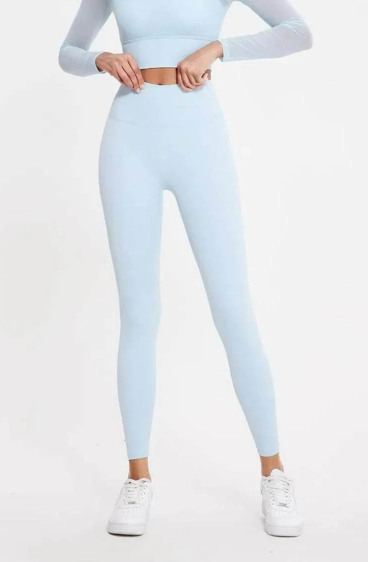 Desk Style Casual Design High Waisted Workout Leggings