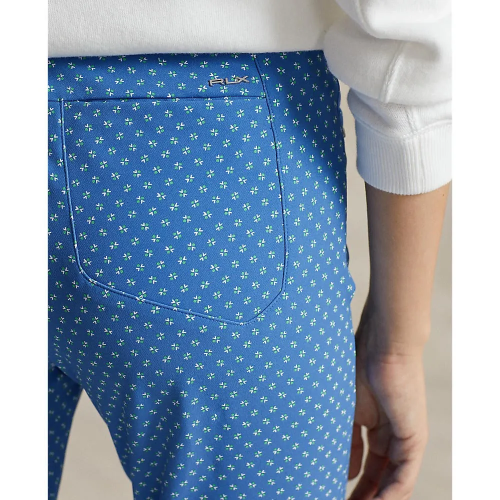 Structured fabric Essential Wear RLX Ralph Lauren Women's Printed Eagle Pants - Mini Floral Deco Blue