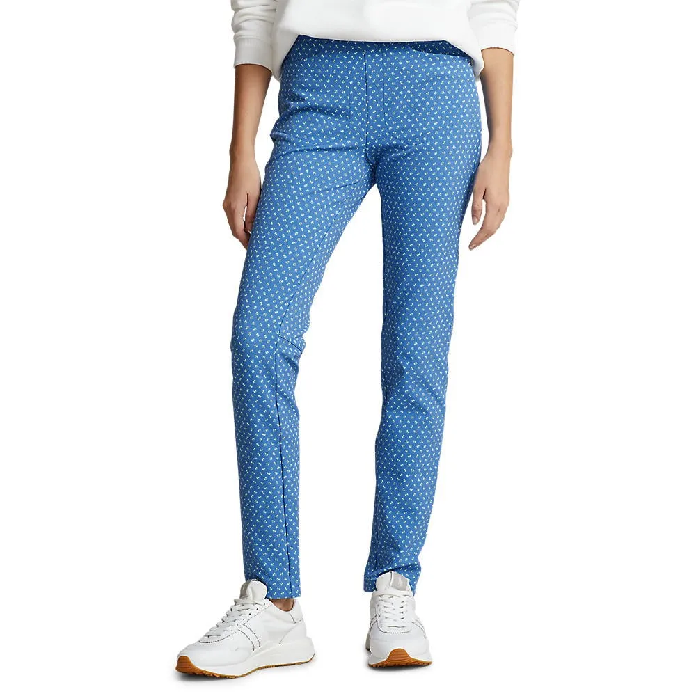RLX Ralph Lauren Women's Printed Eagle Pants - Mini Floral Deco Blue Seamless Waist Technology NonRestrictiveCut