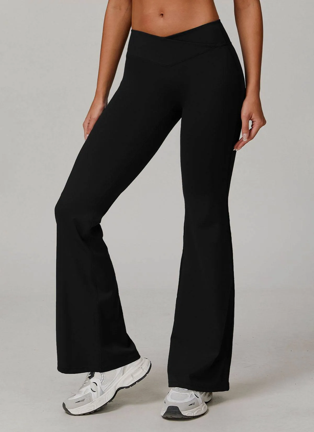 High Waisted Tummy Control Casual Flare Yoga Pants CompactKnit