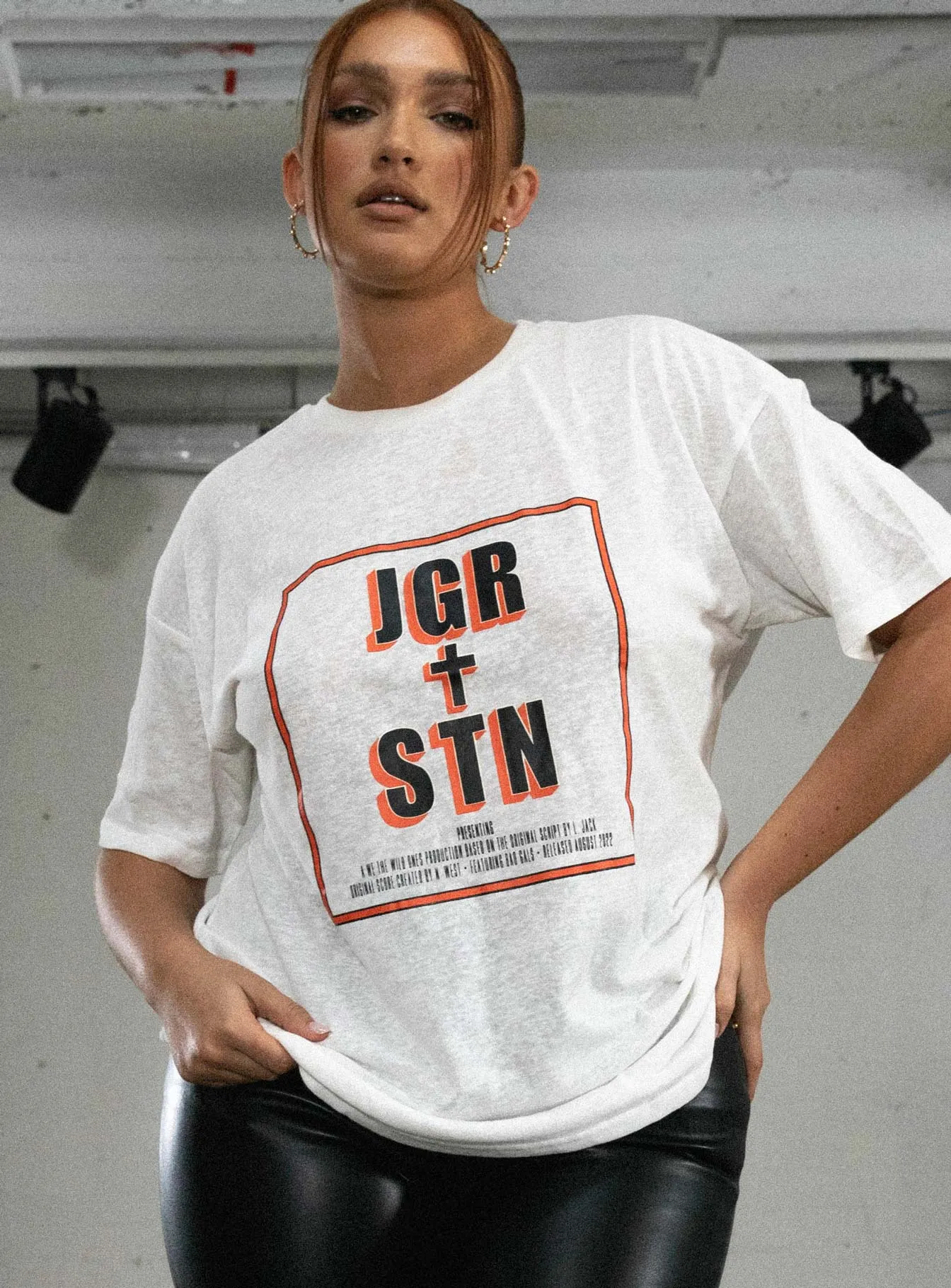 JGR & STN Feat. Oversized Tee White informal gathering