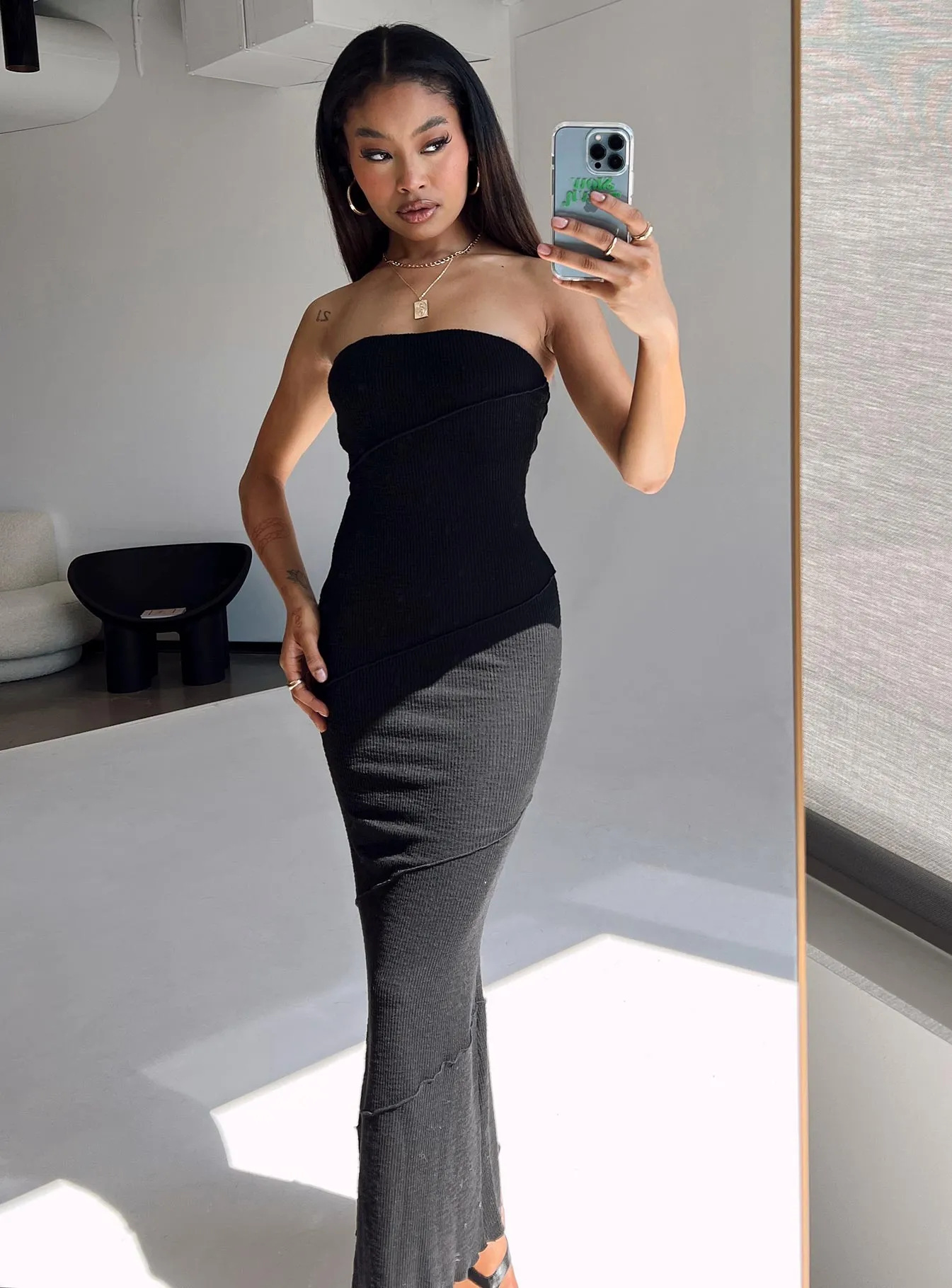 Oscar Midi Dress Black Tailored Comfort