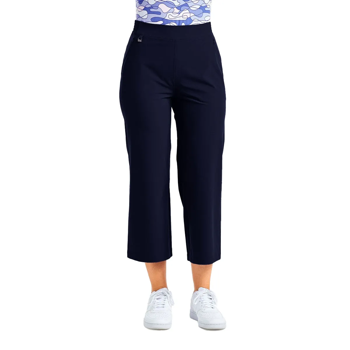 Nivo Women's Maude Capri Golf Pants - Navy Lightweight Material
