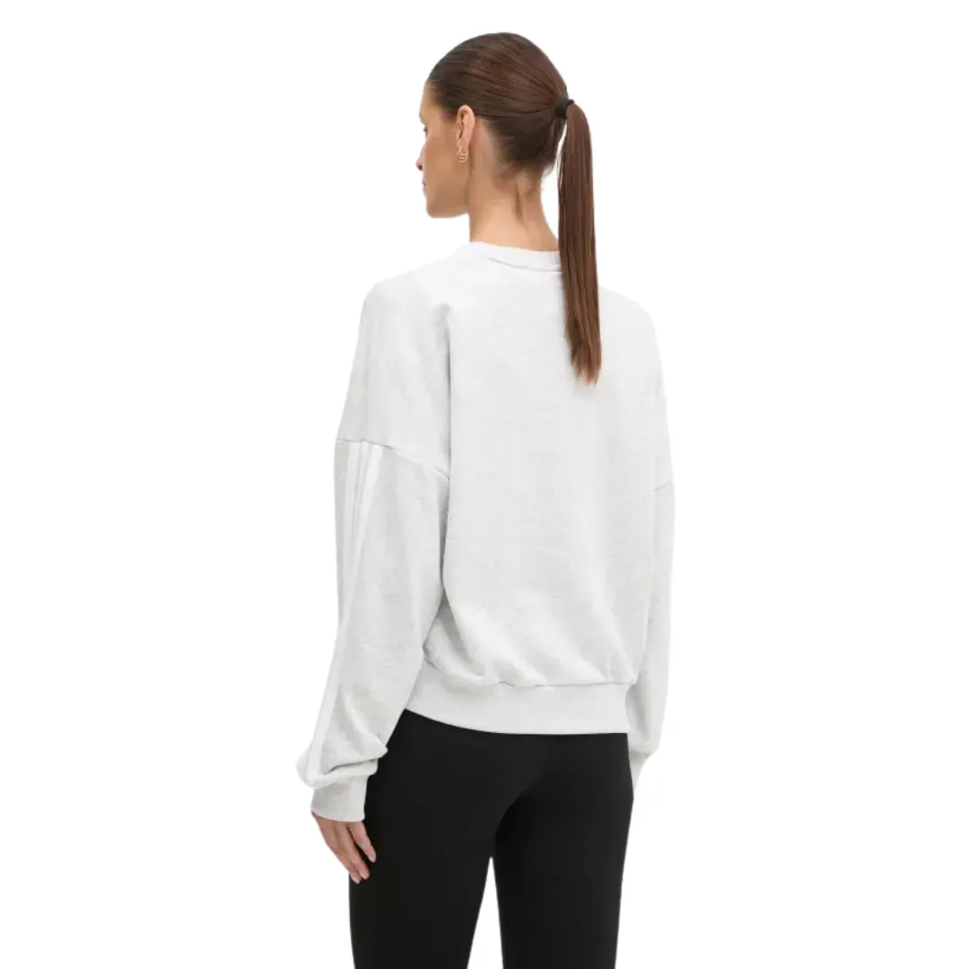 Adidas Women's Sweatshirt Essentials 3-Stripes French Terry Grey JD5292 weekday wear Layer Chic