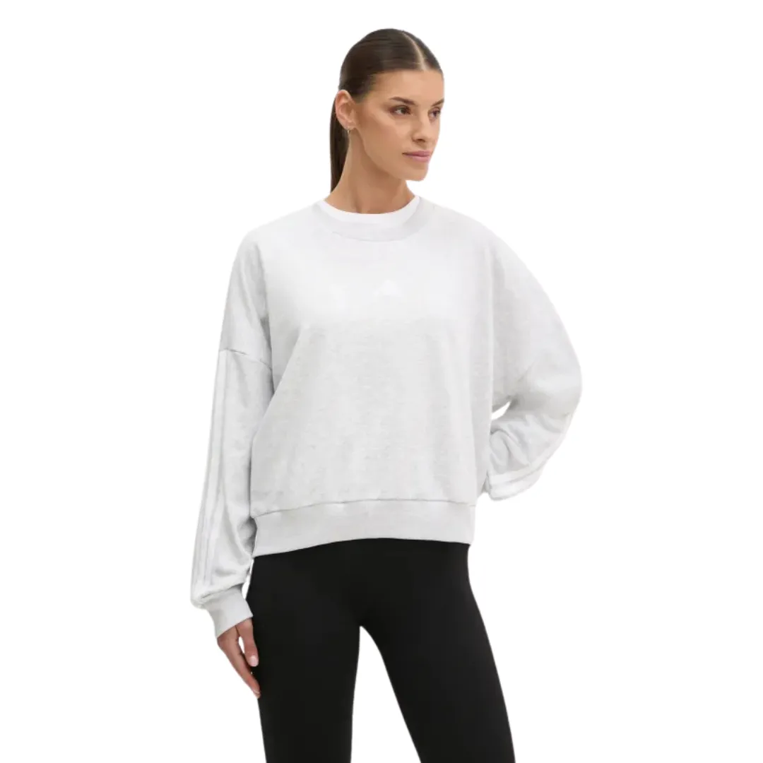 wedding guest wear Adidas Women's Sweatshirt Essentials 3-Stripes French Terry Grey JD5292