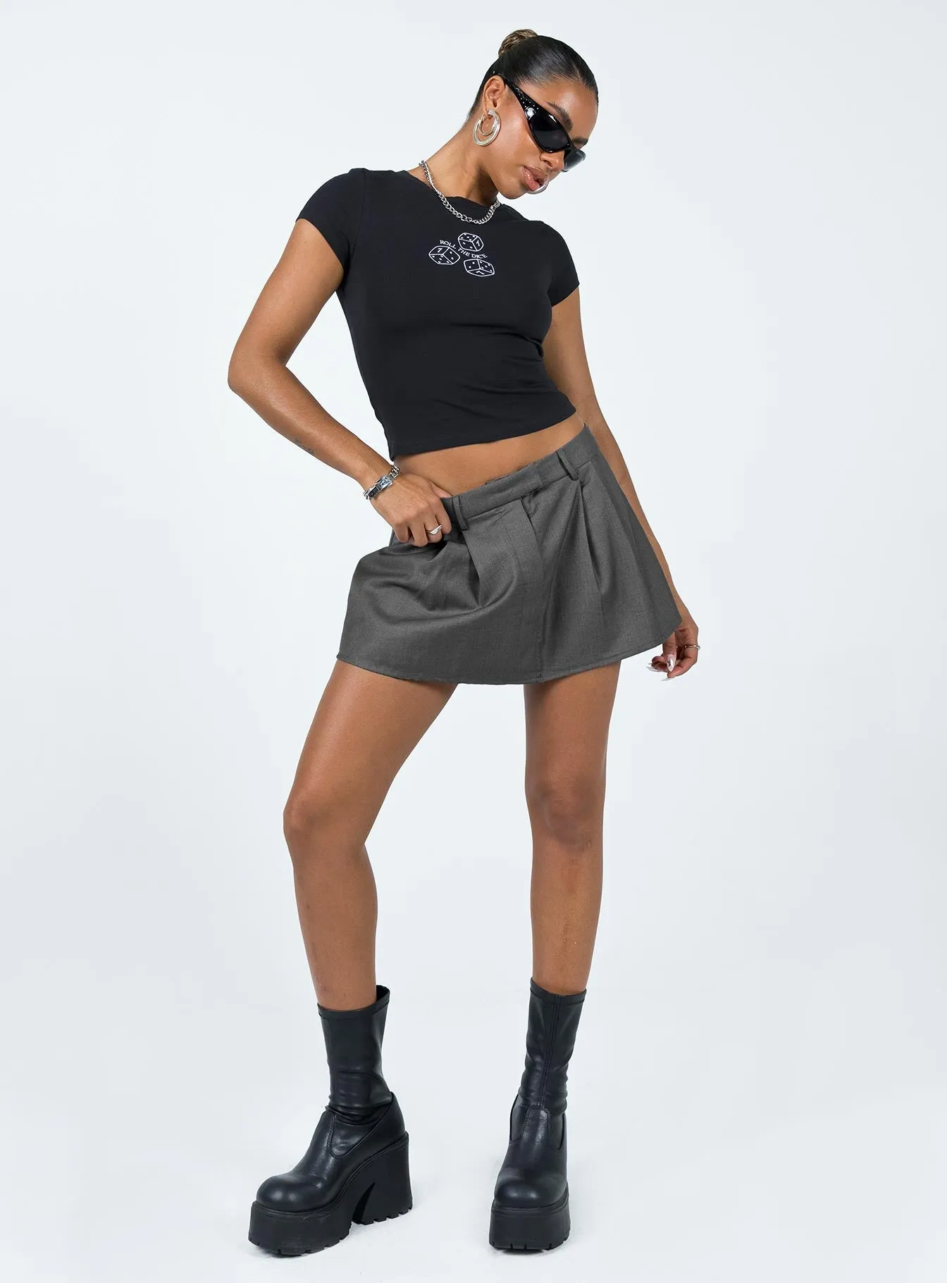Collier Mini Skirt Slate music concert