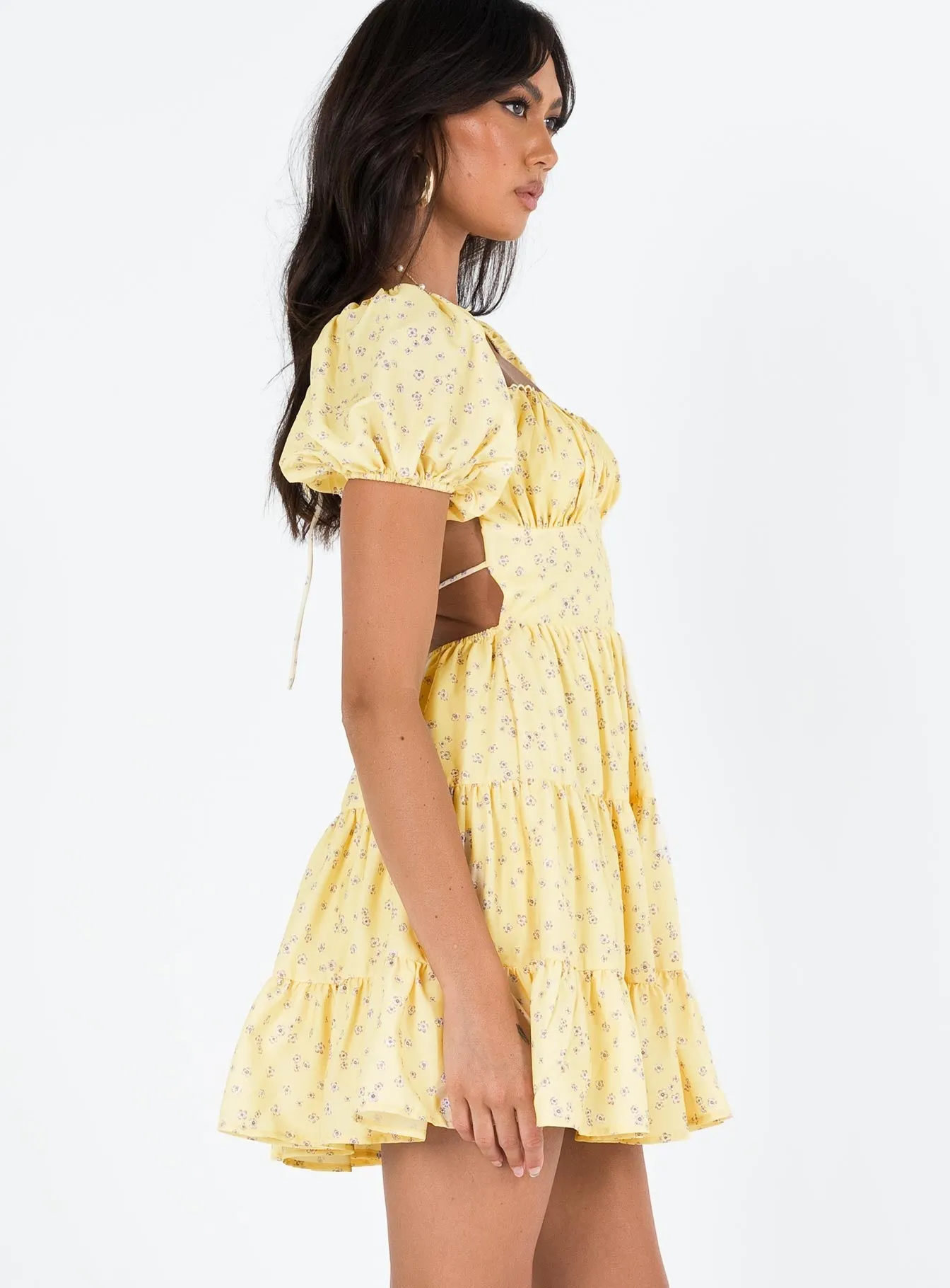 Effortless Piece Danny Mini Dress Yellow Floral