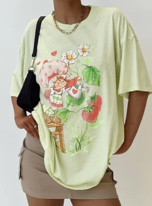 tall size Strawberry Girl Oversized Tee Green